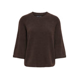 ONLY ONLSIMONI 3/4 Knitted Pullover In Coffee Bean