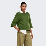 ONLY ONLSIMONI 3/4 Knitted Pullover In Forest Night