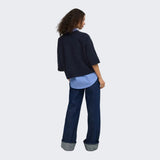 ONLY ONLSIMONI 3/4 Knitted Pullover In Night SKy