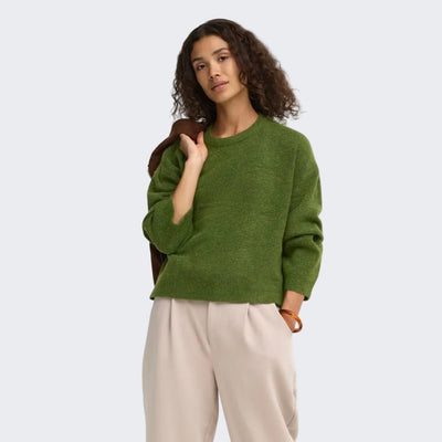 ONLY ONLSIMONI Knitted Pullover In Forest Night