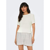 ONLY ONLSUNNY Knitted Top In Cloud Dancer