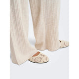 ONLY ONLTHEA Baggy Fit Knitted Trousers In Beige
