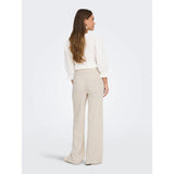 ONLY ONLTHEA Baggy Fit Knitted Trousers In Beige