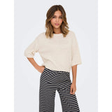 ONLY ONLTHEA Pullover Knit In Pumice Stone