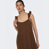 ONLY ONLTHYRA Long Dress In Pinecone