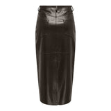 ONLY ONLVERONA Faux Leather Long Skirt In Brown