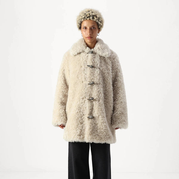 ONLY Onlviki Duffle Coat - Classic Coat - Pumice Stone