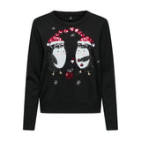 ONLY ONLXMAS Penguin Christmas Jumper In Black