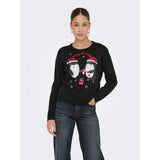 ONLY ONLXMAS Penguin Christmas Jumper In Black