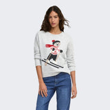 ONLY ONLXMAS Snowbear Jumper In Light Grey