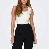 ONLEA Reversable Tank top in White/Cloud Dancer