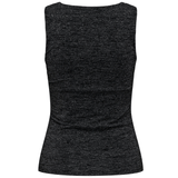 Only Roma Sleeveless Shine Vest Top in Silver