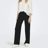 ONLY Wide Fitted Trousers In Black