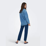 ONLY YASMIN Basic Denim Shirt In Medium Blue