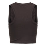 ONLY PLAY ONPHOMIE Crop Rib Top In Chocolate