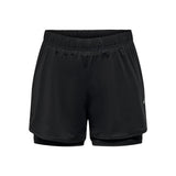 ONLY PLAY ONPMILA-2 Mid waist Loose Fit Training shorts In Black