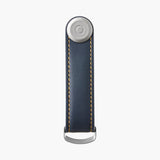 Orbitkey Key Organiser Leather Silver - Navy/Tan