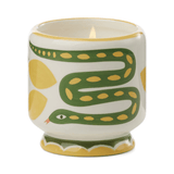 Paddywax A Dopo Snake  Wild Lemongrass Ceramic Candle 8oz