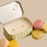 Paddywax Bistro Amber & Pistachio Macaron Printed Tin Candle
