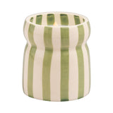 Paddywax Cabana ‘Bora Bora’ Sage Striped Ceramic Candle 6.5oz