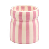 Paddywax Cabana ‘Grecian Sand’ Lavender Striped Ceramic Candle 6.5oz