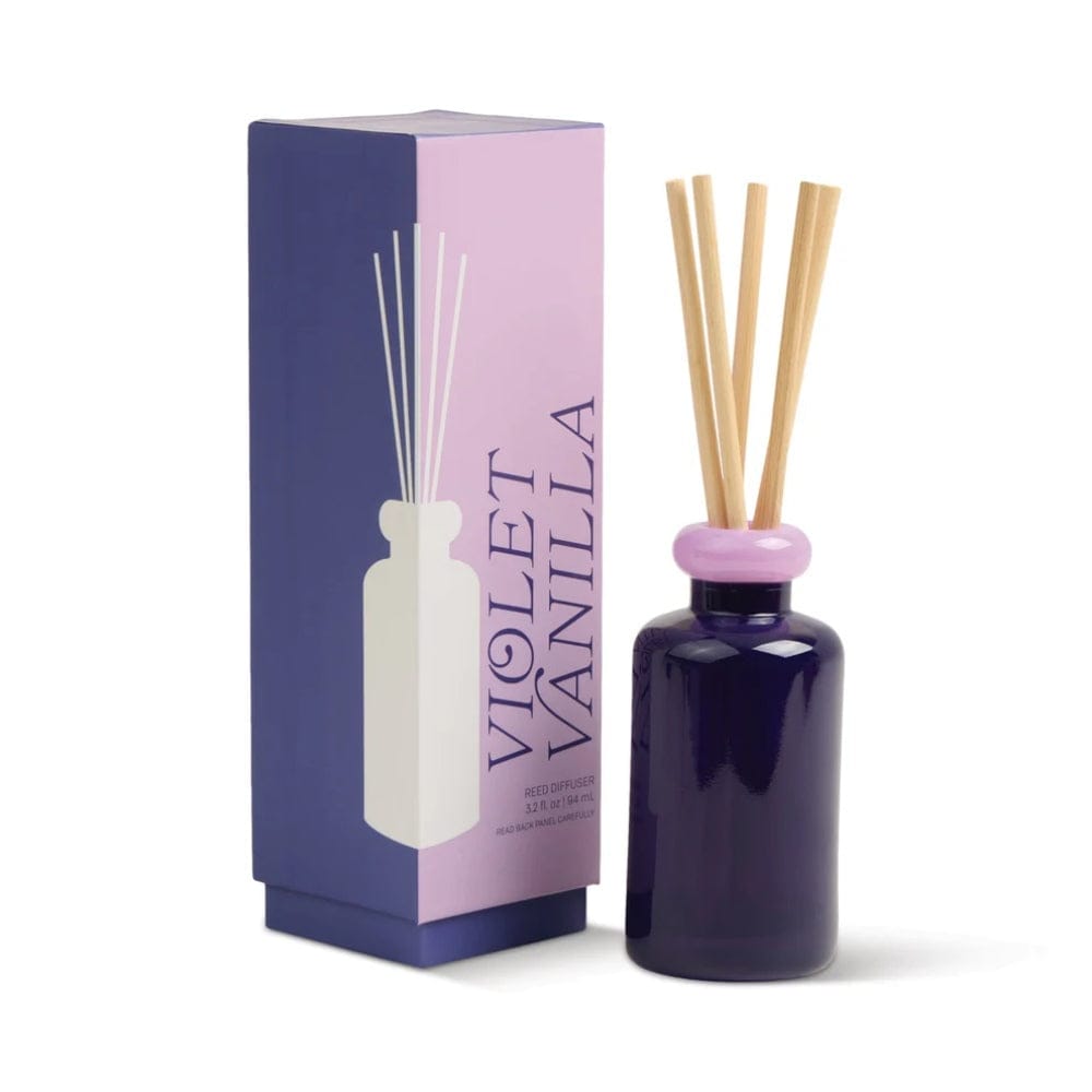 Paddywax Glass Diffuser Purple and Lavender - Violet Vanilla, 94ml