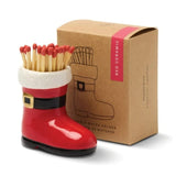 Paddywax Santa Boot Matches Holder (25 Pcs) In Red
