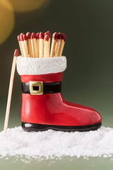 Paddywax Santa Boot Matches Holder (25 Pcs) In Red