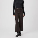 PAIGE Anessa Wide Leg Jean in Chicory Coffee Luxe Coating