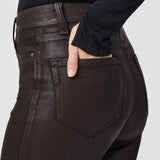 PAIGE Anessa Wide Leg Jean in Chicory Coffee Luxe Coating