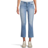 PAIGE Cindy Crop Seamed Belt Loops Raw Hem In Mesmerize