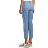 PAIGE Cindy Crop Seamed Belt Loops Raw Hem In Mesmerize