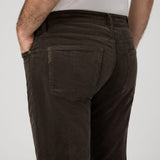 PAIGE Federal 32" Slim Straight Pant Midnight Brown