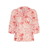 Part Two AlviaPW Blouse In Poppy Red Bird Print