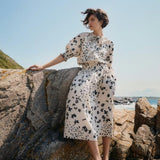 Part Two AmaiaPW Skirt In Black Dot Flower