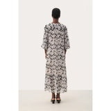 Part Two BeritPW Long dress In Black Contrast Flower
