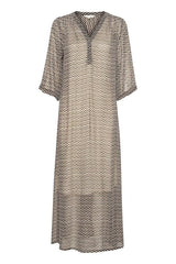 Part Two BeritPW Midi Dress in Black Zig Zag Print