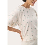 Part Two EstermarinePW Blouse In Green Bouquet Print