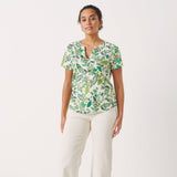 Part Two Genisas T-shirt Green Craft Flower