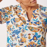 Part Two Gesinas Short Sleeves T-shirt Blue Craft Flower