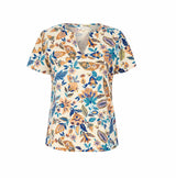 Part Two Gesinas Short Sleeves T-shirt Blue Craft Flower
