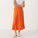 Part Two Lilyann Skirt Midi Satin Koi