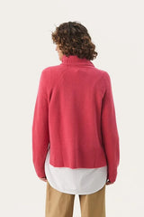 Part Two LindiPW Knitted Pullover in Holly Berry