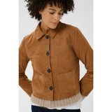 Part Two NemaPW Suede Jacket In Toasted Coconut