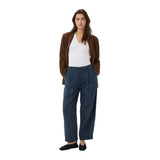 Part Two NettasPW Casual Trousers In Blue Night Pinstripe