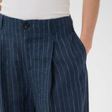 Part Two NettasPW Casual Trousers In Blue Night Pinstripe