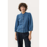 Part Two NicoliePw Denim Shirt In Medium Blue Denim