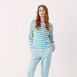 Part Two Nielan Knit Pullover Swim Cap Stripe
