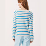 Part Two Nielan Knit Pullover Swim Cap Stripe