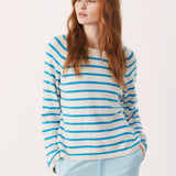 Part Two Nielan Knit Pullover Swim Cap Stripe